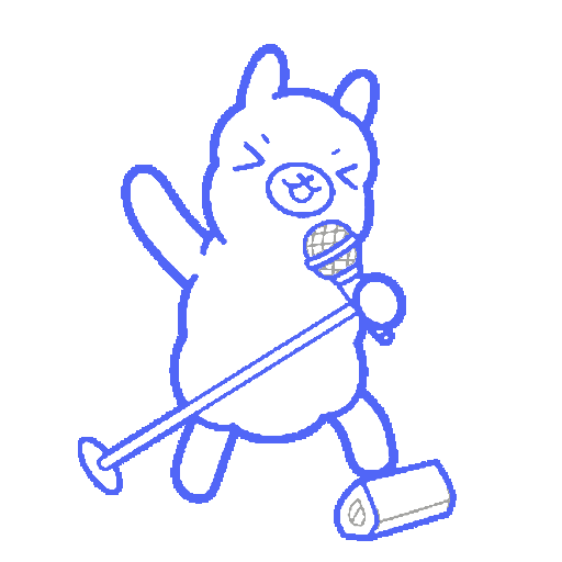 OllamaCord llama mascot singing into a microphone